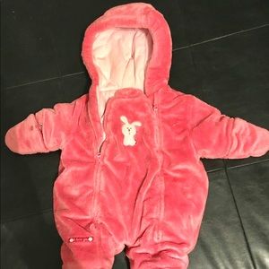 CARTERS PINK BUNNY WINTER COVERUP